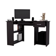Pemberly Row L-Shaped Corner Computer Desk with CPU Space in Wenge