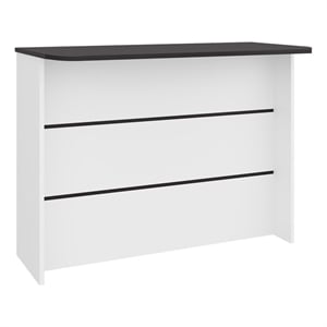 Pemberly Row Kitchen Island with Storage Engineered Wood in White/Black