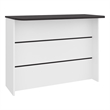 Pemberly Row Kitchen Island with Storage Engineered Wood in White/Black