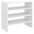 Pemberly Row Modern Shoe Rack with Open Shelves in Engineered Wood