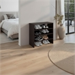 Pemberly Row Compact Shoe Rack with Open Shelves in Engineered Wood