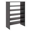 Pemberly Row Tall Shoe Rack with Multiple Shelves in Engineered Wood