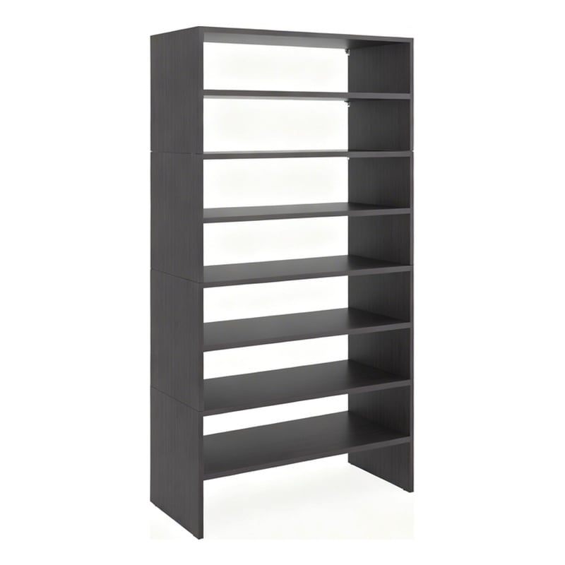 Pemberly Row 54.3 Inch Modern Multi-Tier Shoe Rack in Engineered Wood