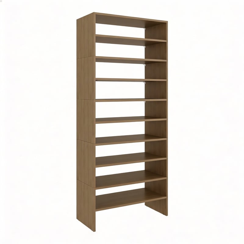 Pemberly Row 67.8 Inch Multi-Tier Shoe Rack in Engineered Wood