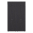 Pemberly Row Minimalist Wardrobe with Asymmetrical Doors in Wenge