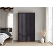 Pemberly Row Minimalist Bedroom Wardrobe with Vertical Doors in Wenge