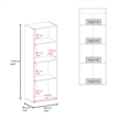 Pemberly Row Minimalist Bedroom Wardrobe with Vertical Doors in Wenge