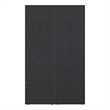 Pemberly Row Modern Wardrobe with Multi-Compartment Storage in Wenge
