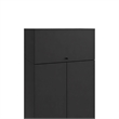 Pemberly Row Contemporary Minimalist Wardrobe for Bedrooms in Wenge