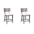 Pemberly Row Set of 2 Counter Height Chairs in Gray Wash