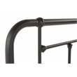 Pemberly Row Twin Sized Decorative Metal Bed in Textured Black