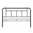Pemberly Row King Sized Decorative Metal Bed in Textured Black
