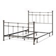 Pemberly Row King-Size Decorative Metal Bed in Dark Hammered Bronze