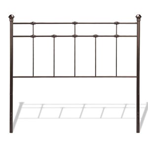 Pemberly Row Twin Sized Decorative Metal Headboard in Dark Bronze
