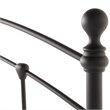 Pemberly Row Twin Sized Decorative Metal Bed in Matte Black Powder Coat