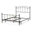 Pemberly Row Queen Sized Decorative Metal Bed in Matte Black Powder Coat