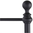 Pemberly Row King Sized Decorative Metal Bed in Matte Black Powder Coat