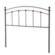 Pemberly Row Full Sized Decorative Metal Headboard in Matte Black
