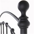 Pemberly Row Full Sized Decorative Metal Headboard in Matte Black