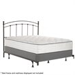 Pemberly Row Queen Sized Decorative Metal Headboard in Matte Black