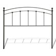 Pemberly Row Queen Sized Decorative Metal Headboard in Matte Black