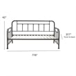 Pemberly Row Twin Size Daybed with Mattress Ready Slats in Black