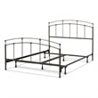Pemberly Row King Bed with Standard Bolt-On Frame in Black Walnut