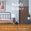Pemberly Row Queen Bed with Bolt-On Metal Frame in Oiled Bronze