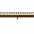 Pemberly Row Twin Wood Platform Bed with Slatted Support in Walnut Finish