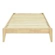 Pemberly Row Twin Wood Platform Bed with Slatted Support in Natural Finish