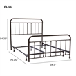 Pemberly Row Full Bed with Bolt-On Metal Frame in Oiled Bronze