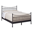 Pemberly Row Complete Queen Bed with Swoop Spindle Design in Matte Black
