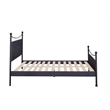 Pemberly Row Complete King Bed with Swoop Spindle Design in Matte Black