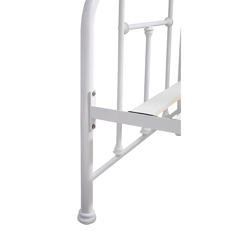 Pemberly Row Twin Size Daybed with Mattress Ready Slats in White