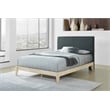 Pemberly Row Full Wood Platform Bed with Slatted Support in Natural Finish