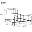 Pemberly Row Queen Bed with Standard Bolt-On Frame in Black Walnut