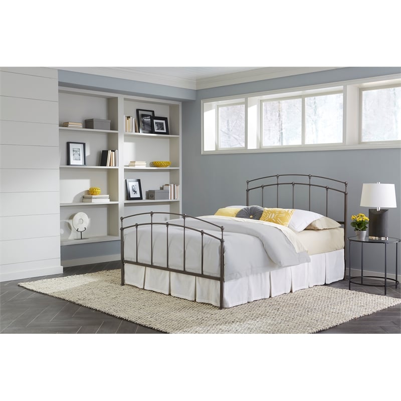 Pemberly Row Twin Bed with Standard Bolt-On Frame in Black Walnut