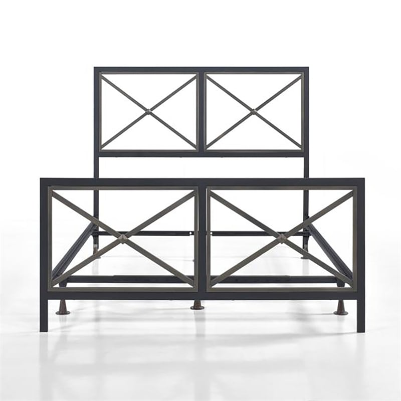 Pemberly Row Full Bed with Frame in Textured Black / Gray Bronze