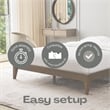 Pemberly Row Full Wood Platform Bed with Slatted Support in Walnut Finish