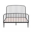 Pemberly Row Complete King Bed with Slats in Matte Black Finish