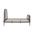 Pemberly Row Complete King Bed with Slats in Matte Black Finish