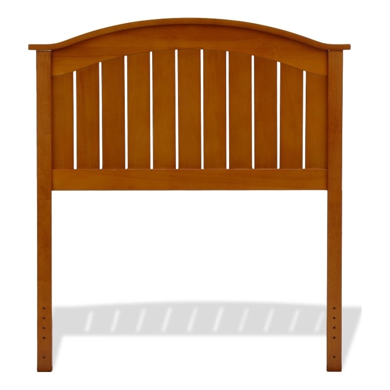 Pemberly Row Twin Size Curved Solid Hardwood Headboard in Maple