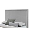 Pemberly Row King Size Upholstered Wingback Headboard in Gray
