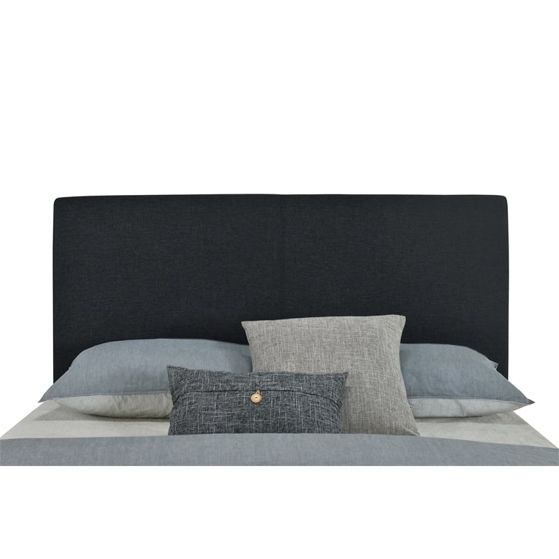 Pemberly Row Full/Queen Size Upholstered Headboard in Dark Gray