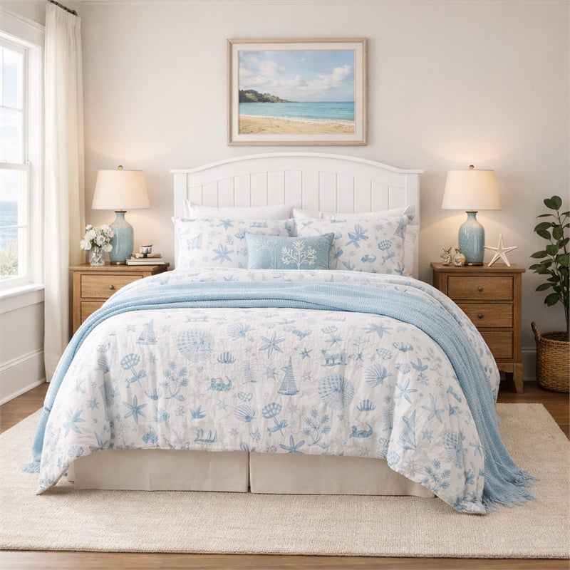 Pemberly Row Full/Queen Size Curved Solid Hardwood Headboard in White