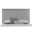 Pemberly Row Full/Queen Size Upholstered Wingback Headboard in Gray