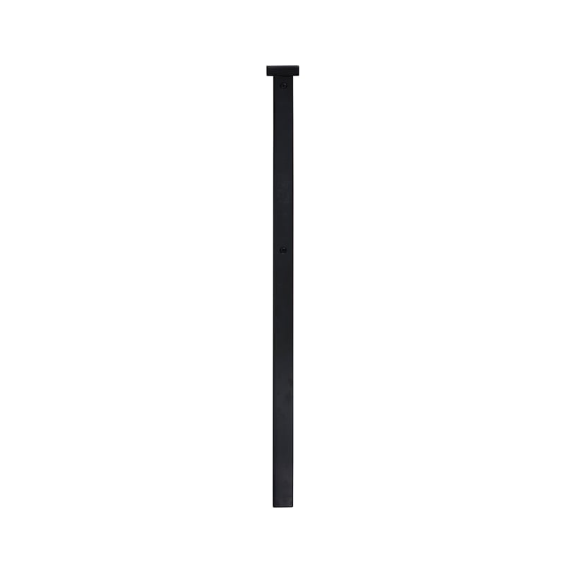 Pemberly Row Full/Queen Size Slatted Solid Hardwood Headboard in Black