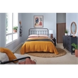 Pemberly Row Queen Size Spindle Metal Headboard in Oiled Bronze