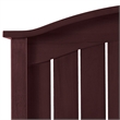Pemberly Row Twin Size Curved Solid Hardwood Headboard in Merlot