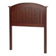 Pemberly Row Twin Size Curved Solid Hardwood Headboard in Merlot